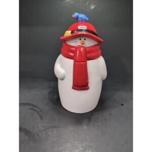 Houston‎ Harvest Ceramic Snowman Cookie Jar, Snowman Container, Christmas Decor